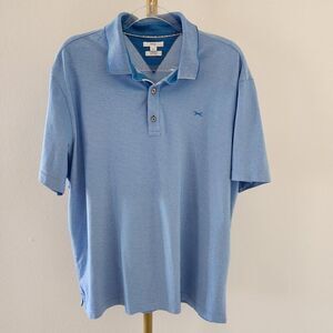BRAX Petter Polo Shirt Mens Size XXL Pique Santorin Blue Short Sleeve